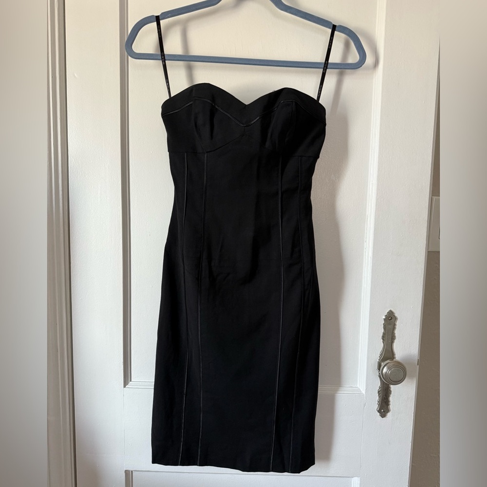 bebe Black Fitted Strapless Cocktail Dress with Boning Women’s XS